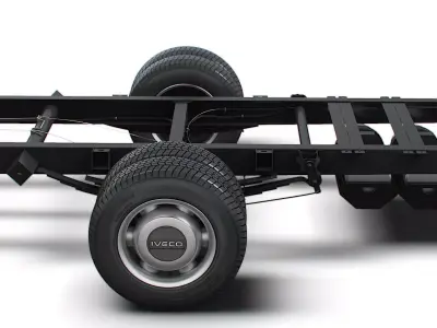 Iveco Daily Double Cab L6 Chassis 2026 3D model