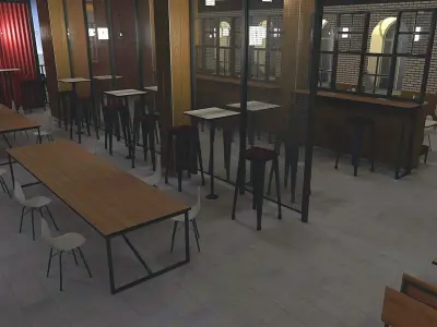restaurant interior 3D model