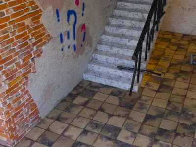 ABANDONED HOUSE Low-poly 3D model