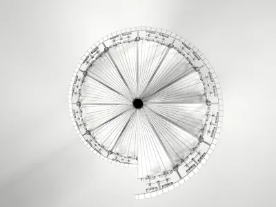 Wrought Iron Spiral Staircase Low-poly 3D model