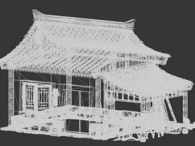 Old houses 3D model