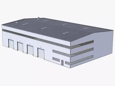 Industrial Building 42 PBR Low-poly 3D model