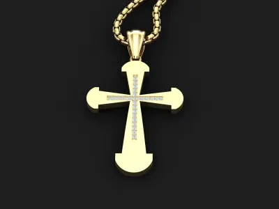Cross Light Gold 3CP029 3DM STL 3D model