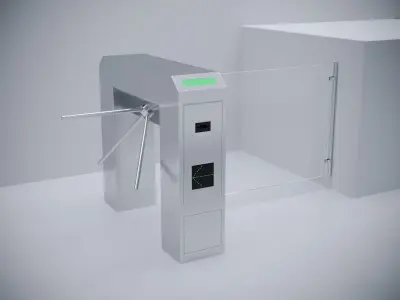 Entrance Access Control whith poles 3D model