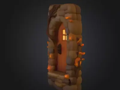 Enchanted Entryway Low-poly 3D model