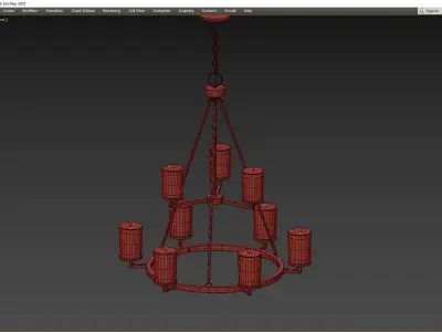DAIMLEN CHANDELIER-9 light Low-poly 3D model