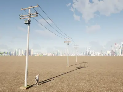 Electrical Post Poste CFE Free 3D print model