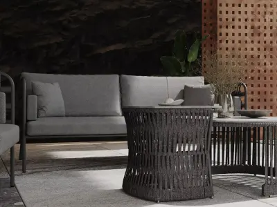 Modern Outdoor Furniture Scene 3D model