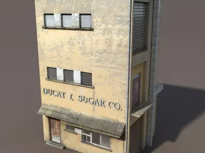 Apartment House 90 Low-poly 3D model