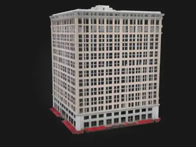 Urban Tower Model Modern HighRise Building 3D model