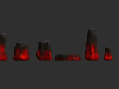 Rock Set 05 - Lava 3D model