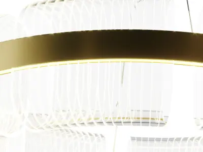 Bangle Rings Chandelier Low-poly 3D model