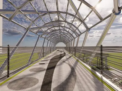 Pedestrian Bridge -B4 3D model