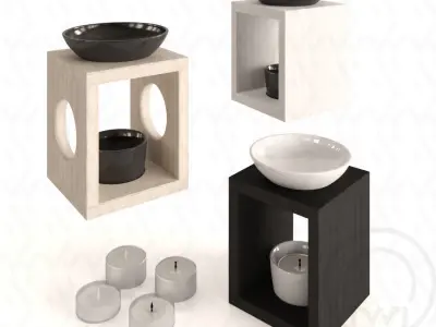 Aroma fragrance Oil Burner Modern Zen 3D model
