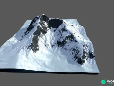 Snow Mountain 04 3D model