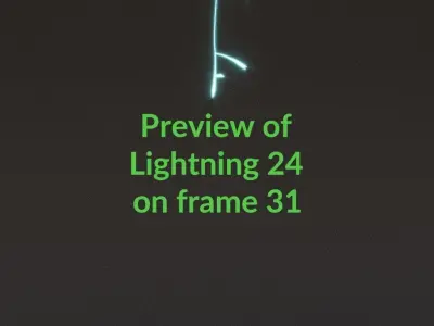 Animated Lightning v24 Low-poly 3D model