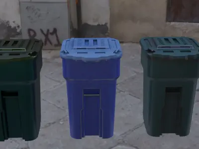 trash dumpster Low-poly 3D model