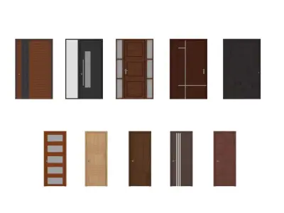 Pack of modern doors 3D model