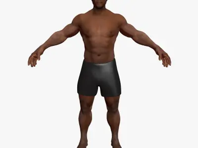 African American Man And Woman Character 3D model
