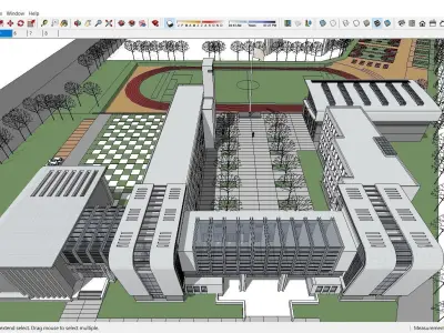 Sketchup School and University K10 3D model