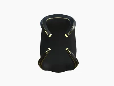 SciFi Backpack G03 Black Gold - Fashion Character Design Low-poly 3D model