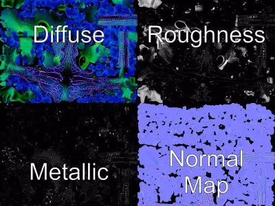 Floral Alien Creature model pack Low-poly 3D model