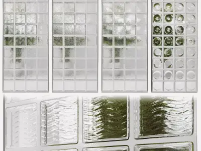 Glass block partition 4 3D model