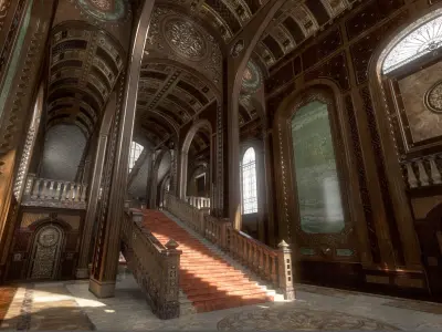  Conceptual Castle interiors Low Poly PBR Parts 1,2,3 