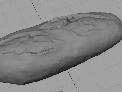 Bread loaf of Low-poly 3D model