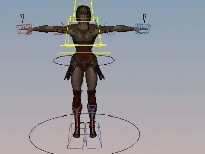 Wonder woman Injustice God Among Us Rigged Low-poly 3D model
