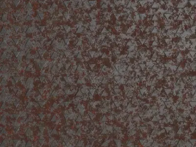 Manhole Cover With Triangle Studs PBR Seamless Texture