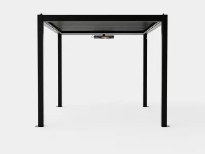 Pergola 3x4 Black Low-poly 3D model