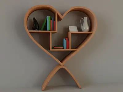 Shelf in the form of heart 3D model