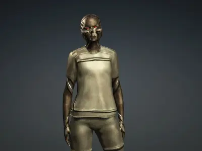 Robot boy with 265 Morphs for Unreal -  3D model