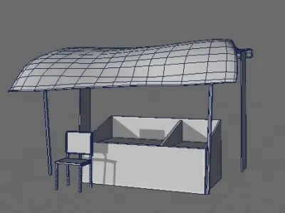 Market Shops  and Stalls Pack Low-poly 3D model