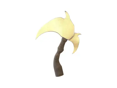 Cartoon Scythe v1 002 Low-poly 3D model