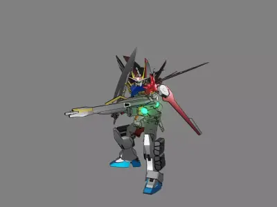 Attacker Gundam 20 A 3D model