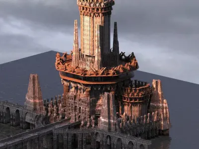 Celts Golden Fortress Kitbash 2 3D model