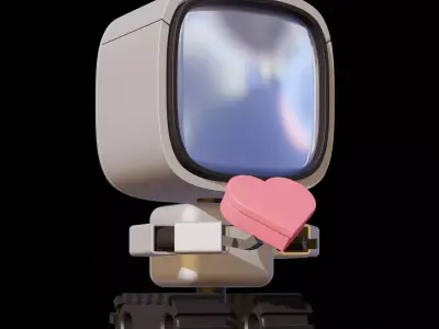 Valentine Cube Robot  3D model