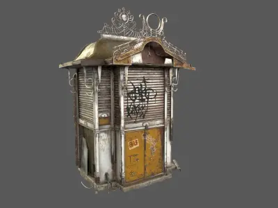 Abandoned Kiosk 3D model