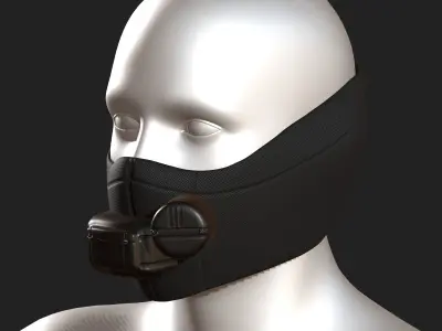 Gas mask respirator scifi futuristic 3d Artist  Low-poly 3D model