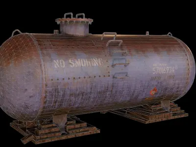 Gas Cistern Low-poly 3D model