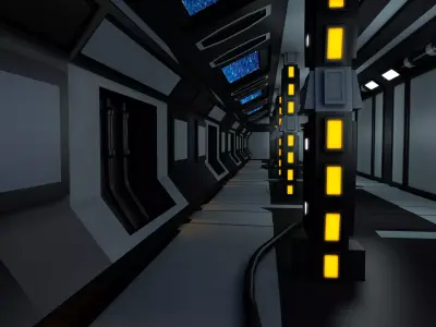 Sci Fi Interior 3D model 67