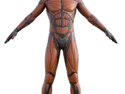 Male Suit Low-poly 3D model