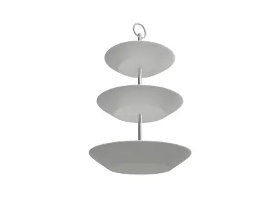 Three Tier Cake Stand v1 001 Low-poly 3D model