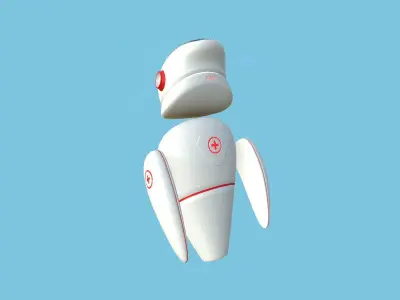 Flying Robot 08 Medic Doctor - Character SciFi Design Low-poly 3D model
