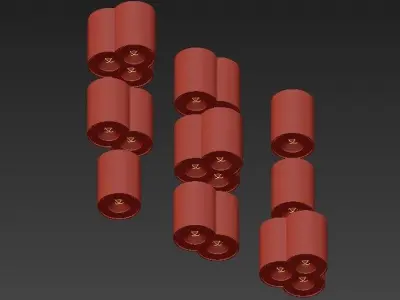 CENTRSVET set of different colored ceiling lights 3D model