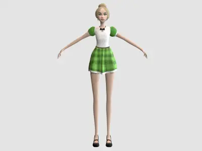 female pretty woman  3D model