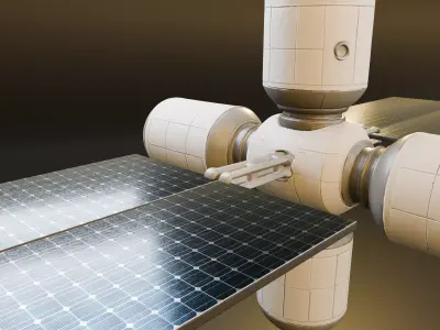 3D space station NASA satellite Free 3D model