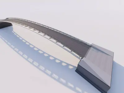 Structural engineering of Metal bridge structure 3D model buy